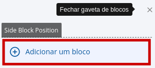 Imagem da caixa adicionar um bloco